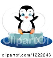 Poster, Art Print Of Cute Baby Penguin Sitting On Floating Ice