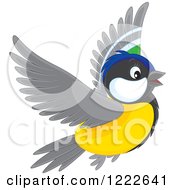 Poster, Art Print Of Cute Titmouse Bird Flying