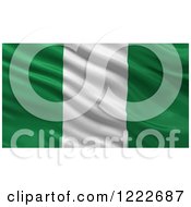 3d Waving Flag Of Nigeria With Rippled Fabric