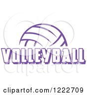 Poster, Art Print Of Purple Ball With Volleyball Text