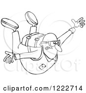 Poster, Art Print Of Nervous Guy Falling While Sky Diving
