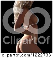 Poster, Art Print Of Blond Woman In A G String Bikini