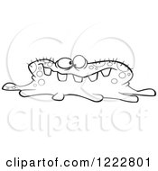 Poster, Art Print Of Black And White Toothy Flu Bug