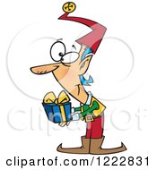 Poster, Art Print Of Christmas Elf Holding Out A Gift