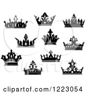 Poster, Art Print Of Black And White Crowns 4
