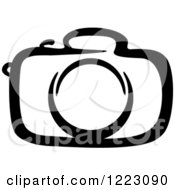 Clipart Of A Black And White Camera 19 Royalty Free Vector Illustration