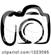 Clipart Of A Black And White Camera 23 Royalty Free Vector Illustration