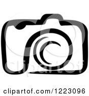 Clipart Of A Black And White Camera 24 Royalty Free Vector Illustration