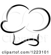 Clipart Of A Black And White Chefs Toque Hat 17 Royalty Free Vector Illustration