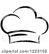 Clipart Of A Black And White Chefs Toque Hat 18 Royalty Free Vector Illustration