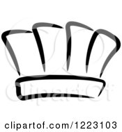 Clipart Of A Black And White Chefs Toque Hat 15 Royalty Free Vector Illustration by Vector Tradition SM