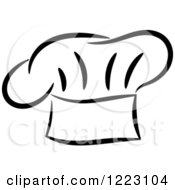 Clipart Of A Black And White Chefs Toque Hat 13 Royalty Free Vector Illustration by Vector Tradition SM