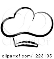Clipart Of A Black And White Chefs Toque Hat 14 Royalty Free Vector Illustration by Vector Tradition SM