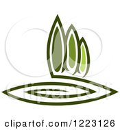 Clipart Of A Landscape With Green Trees 3 Royalty Free Vector Illustration