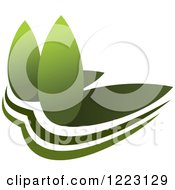 Clipart Of A Landscape With Green Trees 10 Royalty Free Vector Illustration