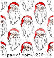 Poster, Art Print Of Seamless Background Pattern Of Santas