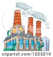 Poster, Art Print Of Factory Building Polluting The Air