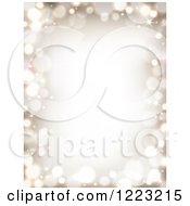 Poster, Art Print Of Christmas Border Of Golden Bokeh Flares