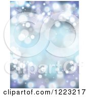 Clipart Of A Christmas Background Of Purple White And Blue Bokeh Flares Royalty Free Vector Illustration by visekart