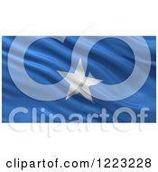 Clipart Of A 3d Waving Flag Of Somalia With Rippled Fabric Royalty Free Illustration