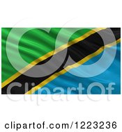 Poster, Art Print Of 3d Waving Flag Of Tanzania With Rippled Fabric