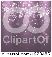 Poster, Art Print Of Purple Snowflake Background