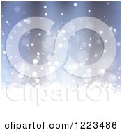 Clipart Of A Blue Snowflake Background Royalty Free Vector Illustration by vectorace