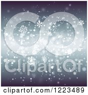 Poster, Art Print Of Blue Snowflake Background