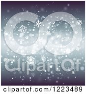 Clipart Of A Blue Snowflake Background Royalty Free Vector Illustration by vectorace