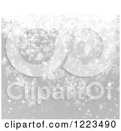 Poster, Art Print Of Gray Snowflake Background