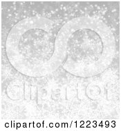 Clipart Of A Gray Snowflake Background Royalty Free Vector Illustration by vectorace
