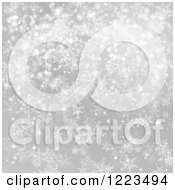 Poster, Art Print Of Gray Snowflake Background
