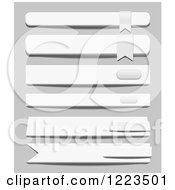 Clipart Of White Paper Banners On Gray Royalty Free Vector Illustration