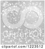 Clipart Of A Silver Sparkling Background Royalty Free Vector Illustration