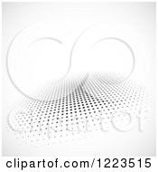 Clipart Of A Background Of Halftone Dots On Shaded White Royalty Free Vector Illustration by vectorace