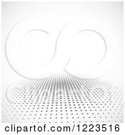 Clipart Of A Background Of Halftone Dots On Shaded White Royalty Free Vector Illustration