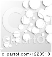 Clipart Of A Background Of White Paper Balloons On Gray Royalty Free Vector Illustration by vectorace