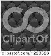 Clipart Of A Background Of Black Leather Upholstery Royalty Free Vector Illustration