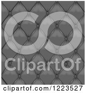 Clipart Of A Background Of Gray Leather Upholstery Royalty Free Vector Illustration