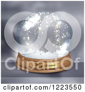 Poster, Art Print Of Merry Christmas Greeting On A Snow Globe