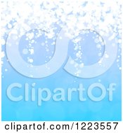Clipart Of An Abstract Background Of Flares On Blue Royalty Free Vector Illustration
