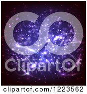 Clipart Of A Purple Background Of Sparkles Royalty Free Vector Illustration