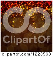 Poster, Art Print Of Brown Background Of Bokeh Lights And Sparkles