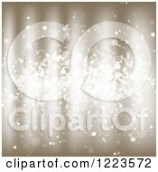 Clipart Of A Golden Sparkly Light Background Royalty Free Vector Illustration