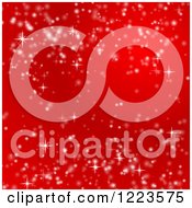Clipart Of A Red Sparkling Background Royalty Free Vector Illustration