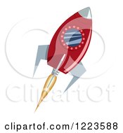 Clipart Of A Space Rocket Royalty Free Vector Illustration