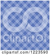 Clipart Of A Blue Gingham Plaid Background Royalty Free Vector Illustration