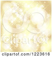 Poster, Art Print Of Golden Background Of Bokeh Lights And Sparkles