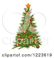 Clipart Of A Sparkling Christmas Tree Royalty Free Vector Illustration
