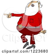 Poster, Art Print Of Santa Talking And Pointing